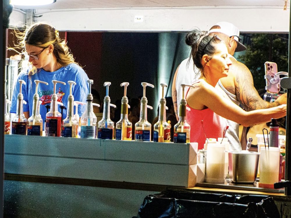 The Tickled Pink team working the drink station